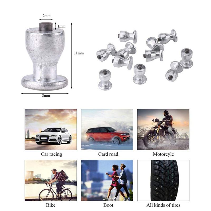 100PCS Automobile Stud Anti-Slip Snow Tire Studs Motorcycle Car Wheel Tyre Snow Chains Tire Newest