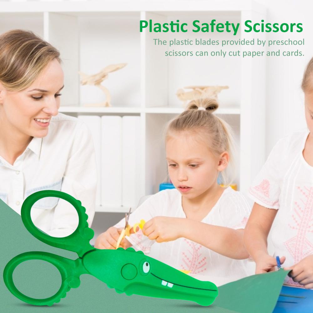 1 stk mini plastik saks søde børn & #39 ;s sikkerhedssaks papir klipning dekoration børn gør-det-selv kunsthåndværk skole elev papirvarer