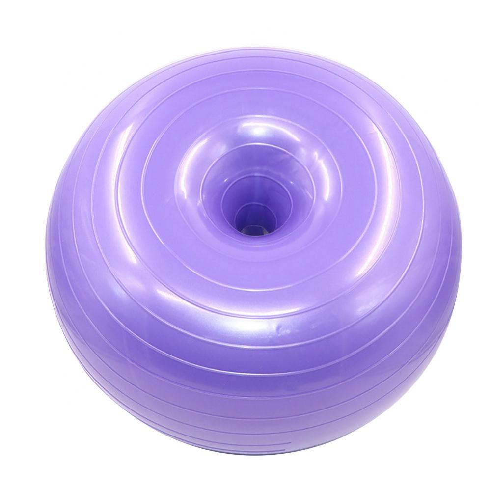 Inflatable Yoga Ball 50cm Donut Gym Exercise Workout Fitness Pilates Balance Yoga Ball: 紫