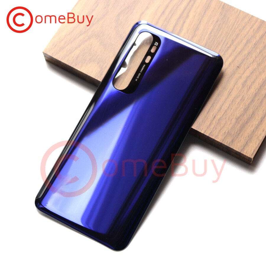 Back Cover For Xiaomi Mi Note 10 Lite Battery Cover Back Glass Door Rear Housing Door Case For Xiaomi Note10 Lite Replacement: Blue No Lens