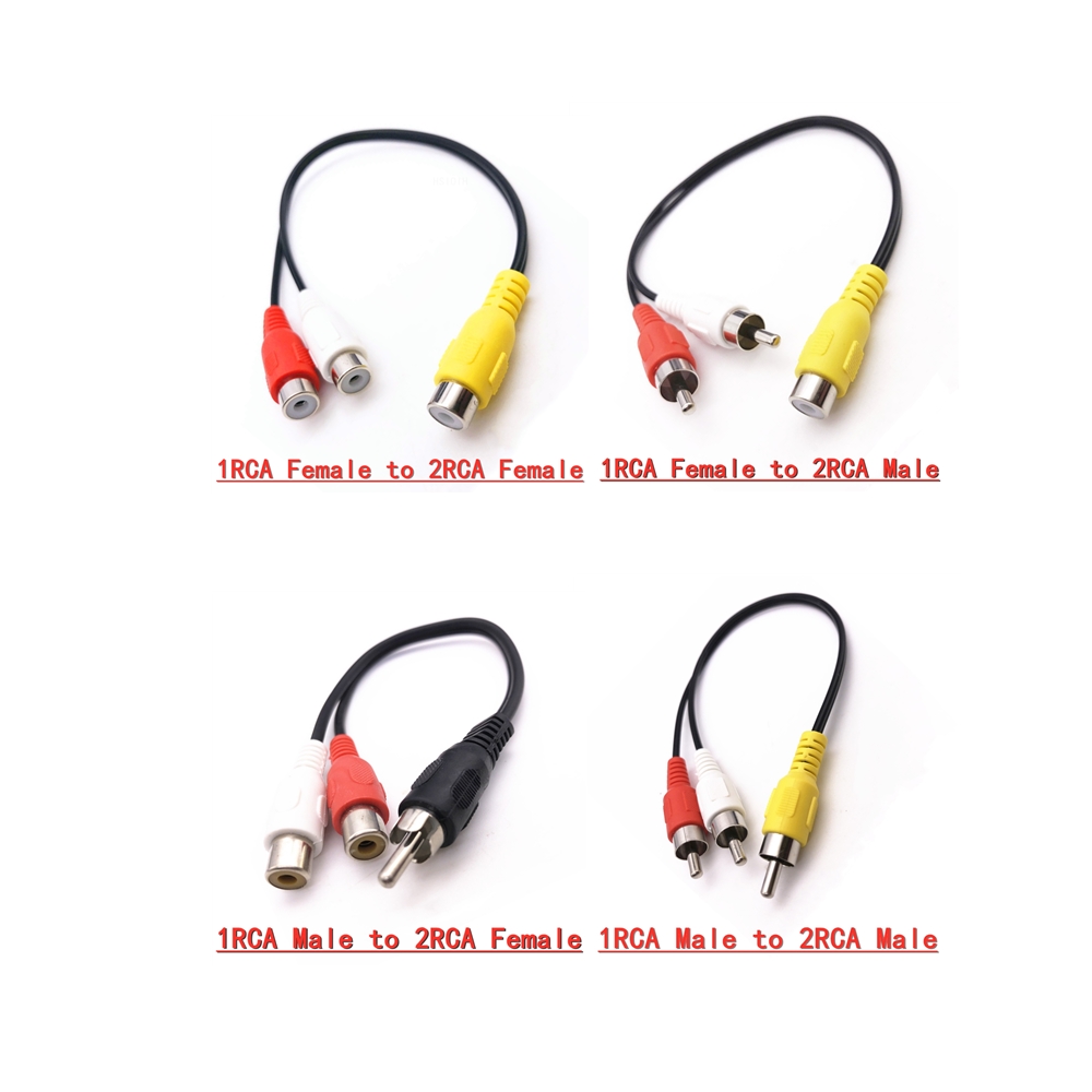 1RCA naar 2RCA Man op Man tot Vrouw naar Vrouw naar Man Splitter Kabel Audio Splitter Distributeur Converter Luidspreker gouden Kabel