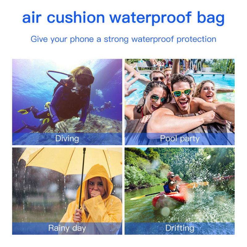 IPX8 Full View Waterproof Case Rainforest Desert Snow Transparent Dry Bag Seaside Swimming Pouch Mobile Phone Covers