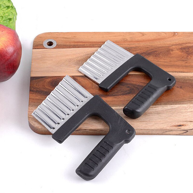 Coupe-frites ondulé en acier inoxydable, ustensile de cuisine, Gadgets