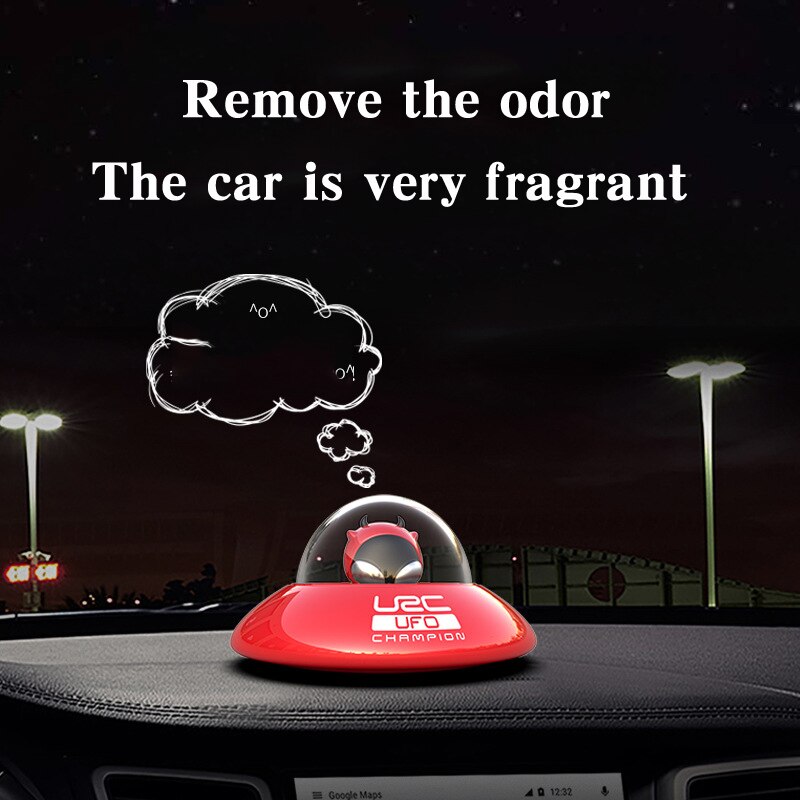 Ambientador purificador de aire para coche, platillo volador, fragancia automática, asiento de perfume, adorno de perfume, accesorios para coche, estilo