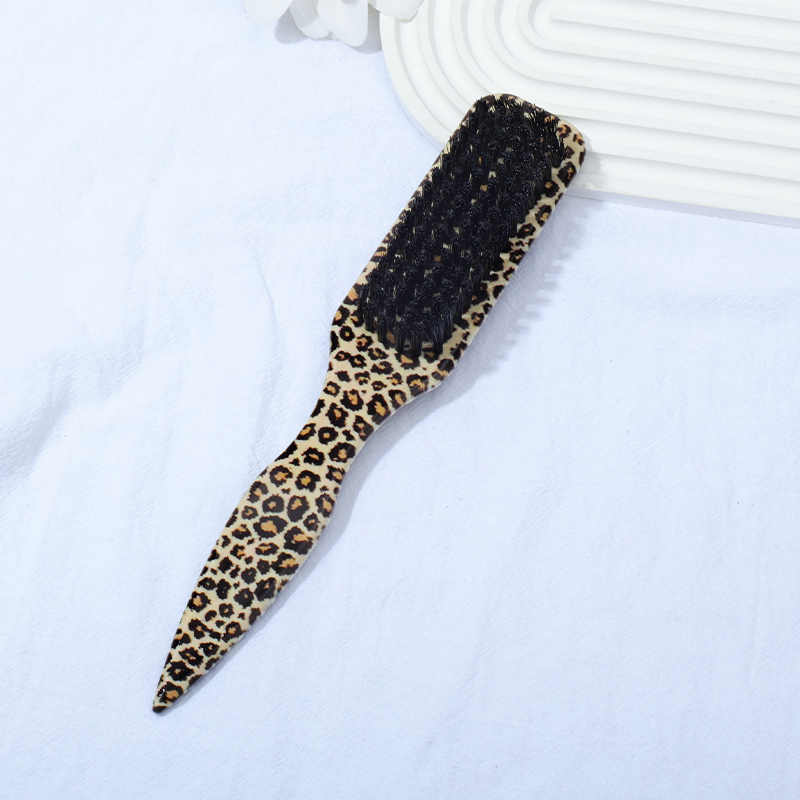 Varkenshaar Slick Back-haarborstel voor een strak paardenstaartbroodje en het gladmaken van babyharen, flyaways, randcontrole - Backcombing & Plagen: YELLOW