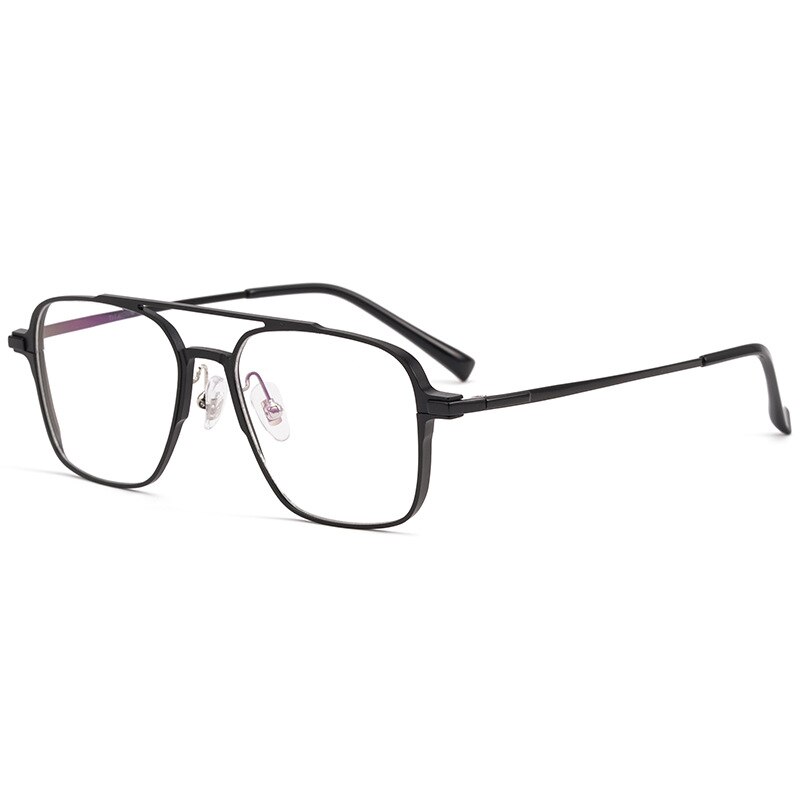 Men's And Women's Retro Ultralight Double Beam Spectacle Frame Pure Titanium Spectacle Frame Optical Spectacle Frame L5053
