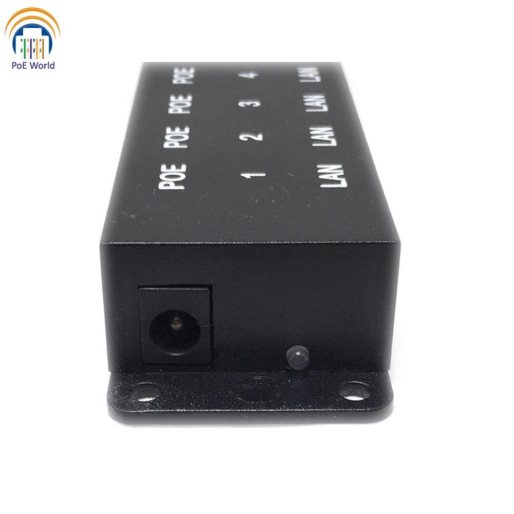 PoE Patch Panel 8 port Ethernet Passive POE injector for CCTV cameras with 1.25A 48 Volt 60 Watt power adapter