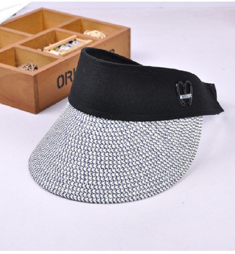 Womens Beach Roll Up Sun Visor Wide Brim Straw Hat U2013 JT's Designer Fashion