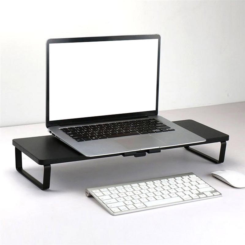 Monitor Stand Riser Aluminum Alloy Wood Computer Laptop Riser Display Holder