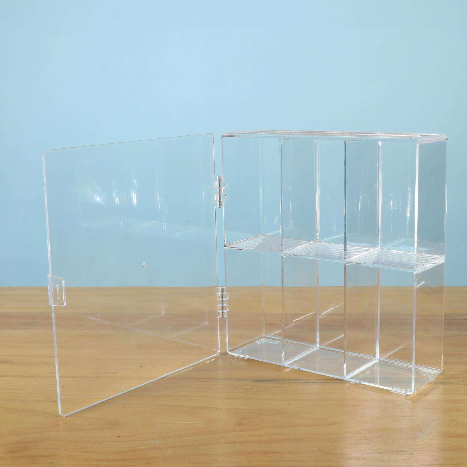 Acrylic Display Rack Assemble 6-Compartment Perspex for Cosmetic Living Room