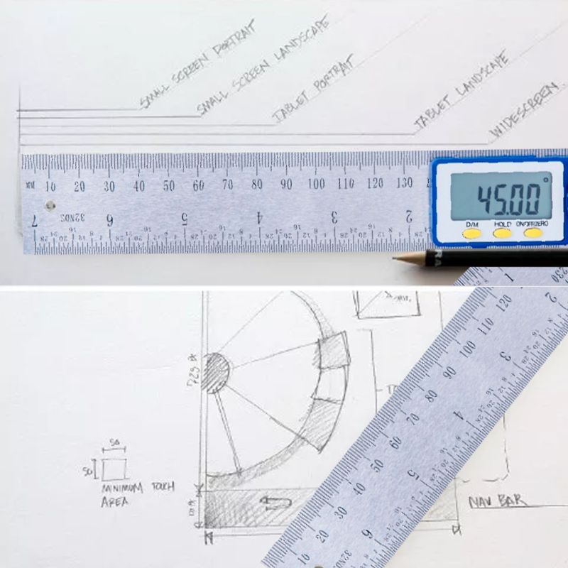 Universal High Precision Digital Display Protractor Multifunctional Woodworking Tool Measuring Instrument 360 Measuring Angle