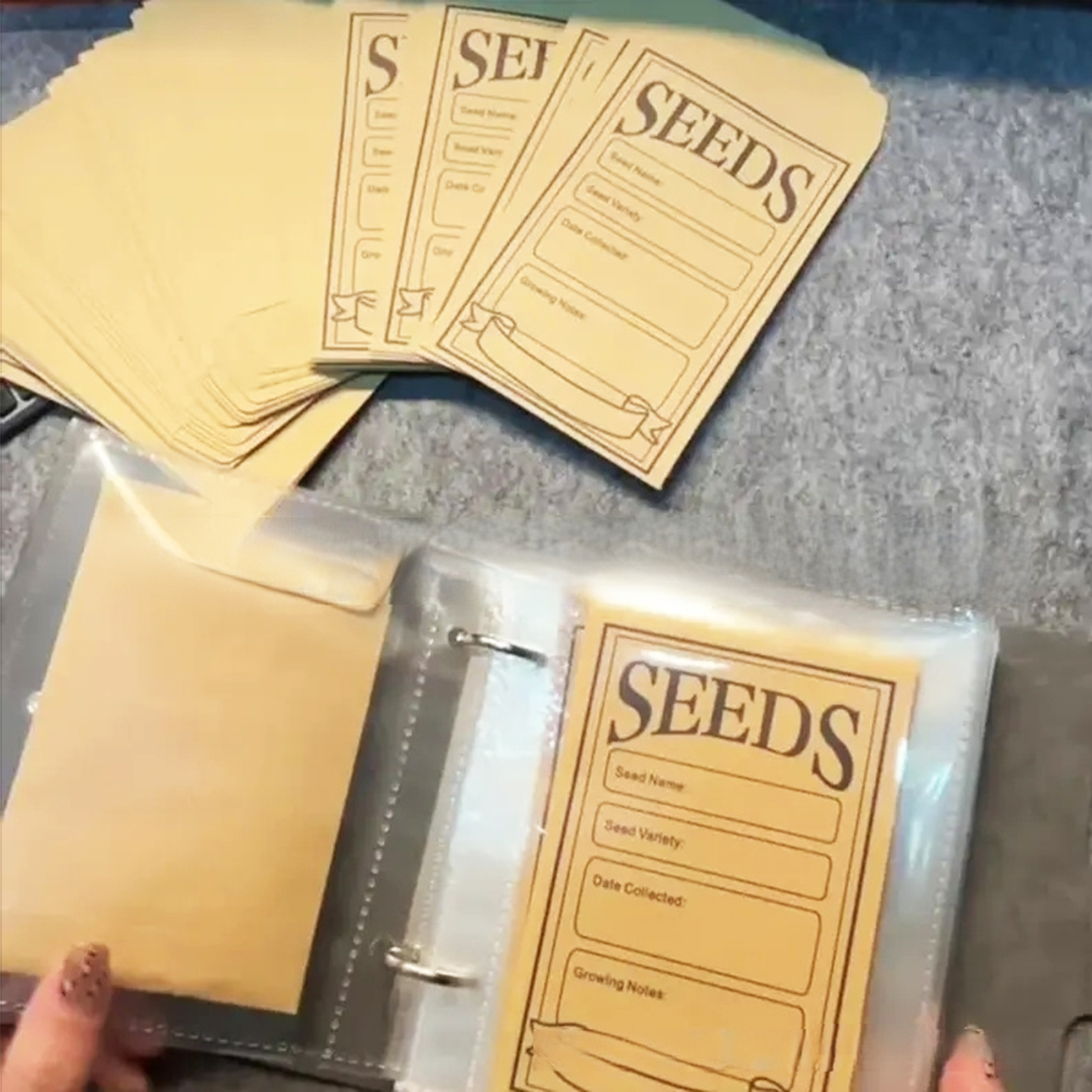 1Set Zaden Bescherming Opbergtas Zaad Organisator Schrijf de Categorie van Zaad in de Cover voor het Beschermen van Fruit Groenten Zaden