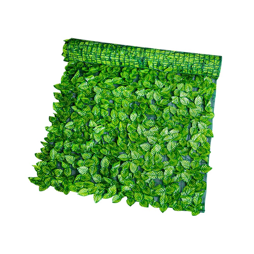 UV Protection Artificial Balcony Green Leaf Fence Roll Up Panel Ivy Privacy Garden Fence Backyard Home Decor Rattan Plants Wall: 0.5m3m watermelon