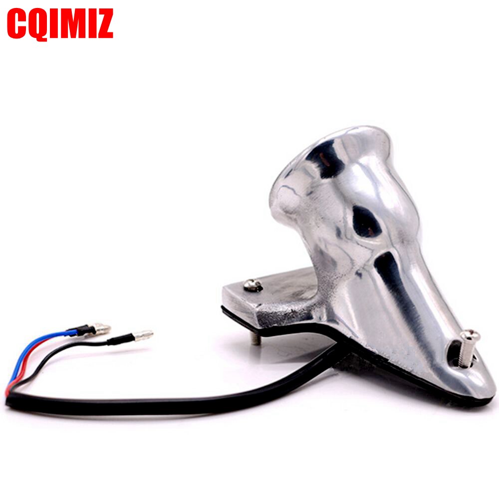 Motorfiets Achter 12 V Chrome Vintage Style Brake Achterlicht Voor Harley Bobber Chopper Achterlichten