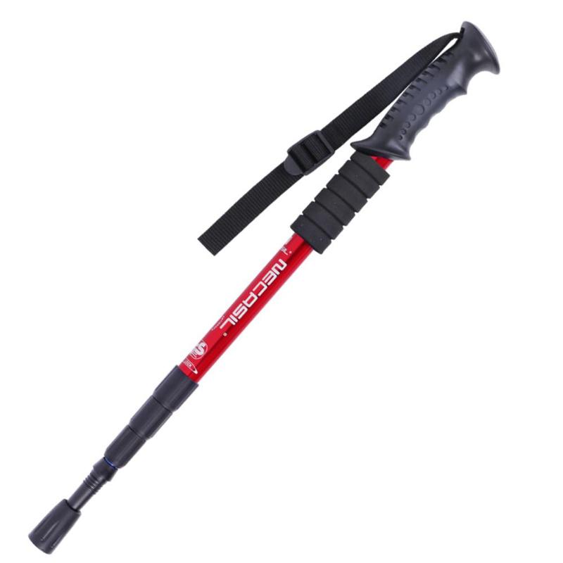 Professionelle Fuß Stöcke Klassischen Zarten Wandern Pole 4 Abschnitte Teleskop Stock Stock Krücke für draussen Wandern gehen: verrotten