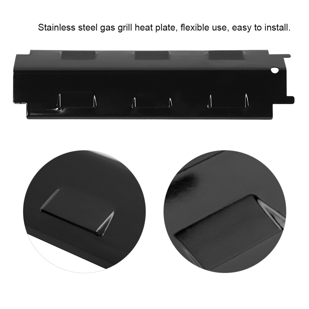 4 Uds. Carpas de calor para parrilla de Gas de acero inoxidable Placa de calor apta para parrilla de repuesto Charbroil