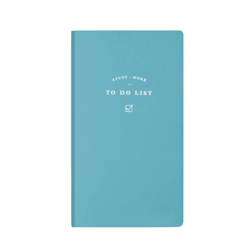 PU Leather to Do List Notebook Schedule Book Diary Weekly Planner Notepad School Office Supplies Kawaii Stationery: BLUE