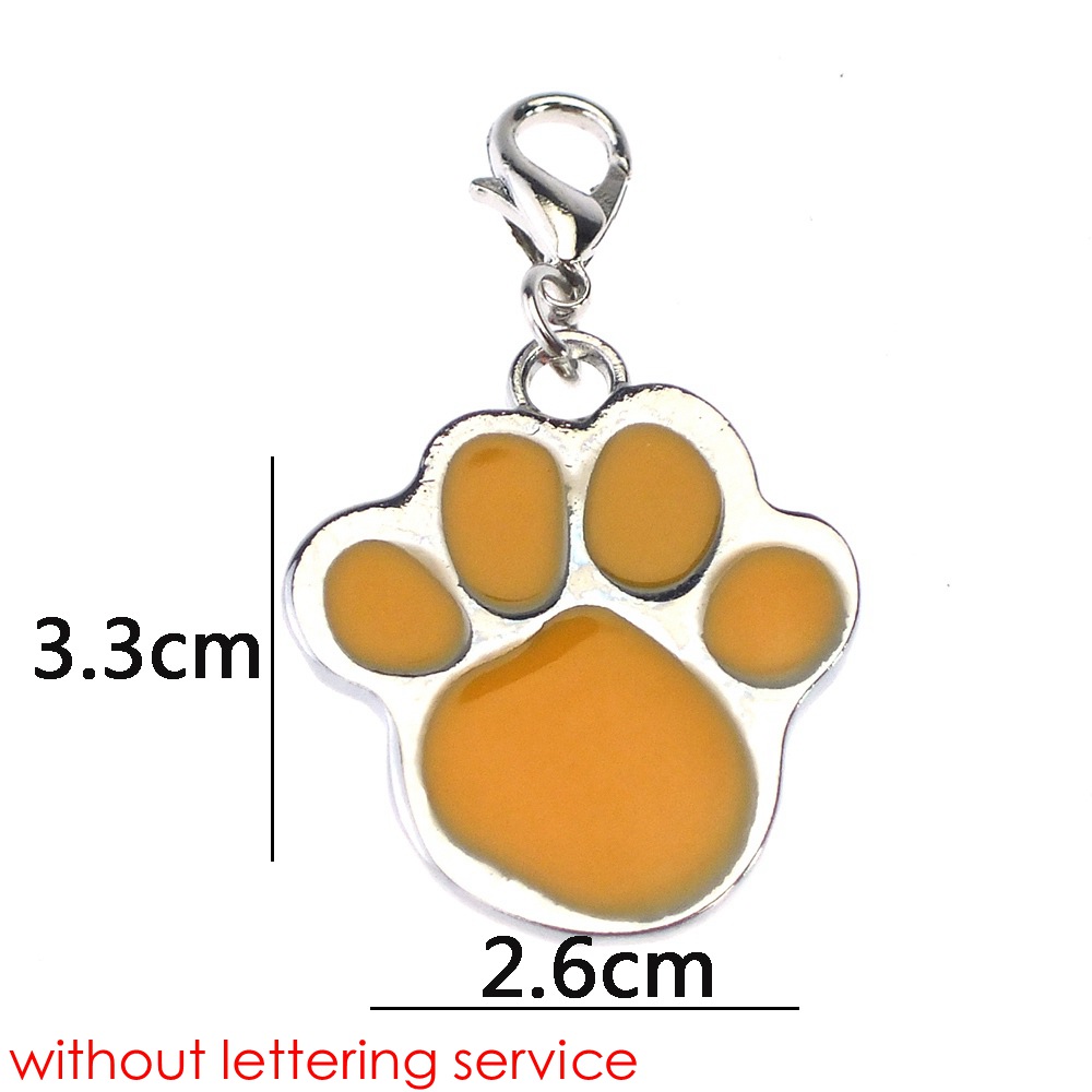 Etiquetas de identificación para perros, etiqueta de identificación, Metal sólido, garra de huellas de mascotas, Collar para perro, colgantes decorativos, accesorios para mascotas, gatos, CZ0001