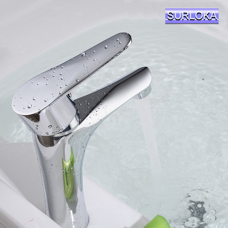 Messing body badkamer wastafel kraan kom wastafel waterkraan bad wastafel koud en mengkranen kranen chromen afwerking dekmontage