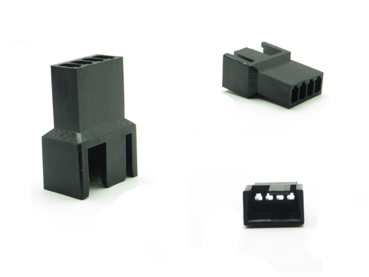 factory sell black white 4pin fan male connector wire to wire connector