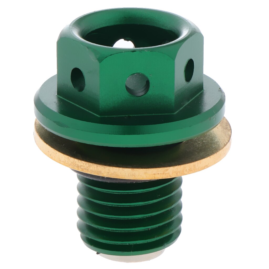 M12 Magnetic Oil Sump Nut Drain Oil Plug Screw Oil Drain Magnetic Oil Plug Nut JDM For Motorcycle ATV Quad Go Kart: Green