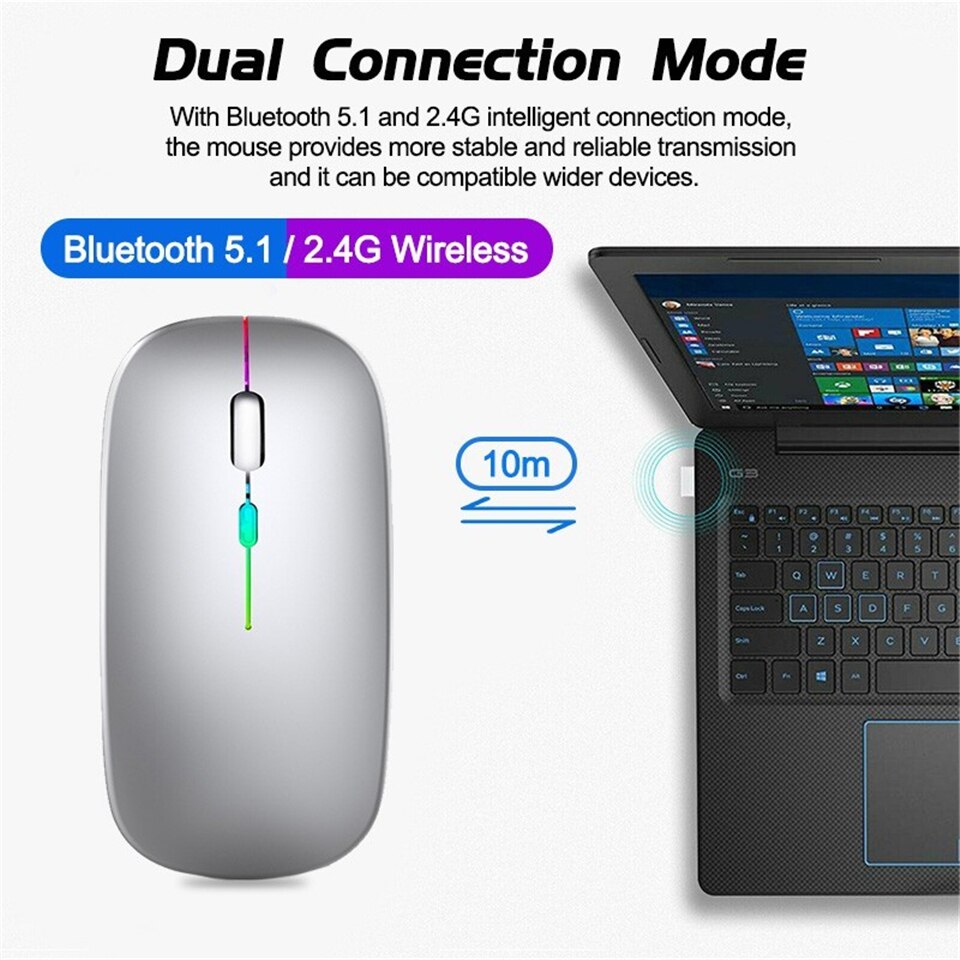 Bluetooth Mouse Silent Mause Wifi Mouse Rechargeable Wireless Mouse Ergonomic Mini Mouse USB Optical Mice For PC laptop Desktop