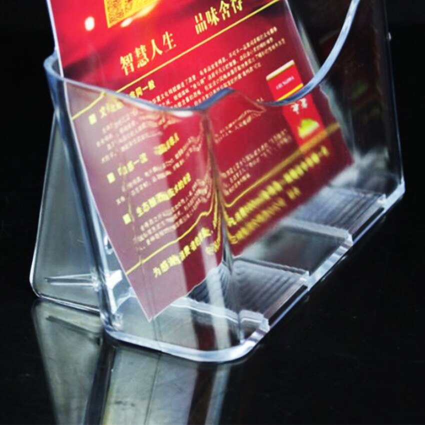 1 Layer A4 Plastic Brochure Phamplet Literature Display Holder Stand to Insert Leaflet Can be Wall Mount or on Desktop 2pcs