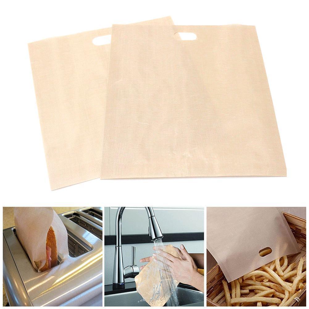 1PC Reusable Toaster Bag Non Stick Sandwich Bags Grilled Heating Fiberglass Coated Tools Made Cheese Microwave Pastry Toast T4E2