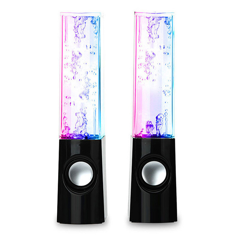Wireless Dancing Water Speaker LED Light Fountain Speaker Home Party OC: Black
