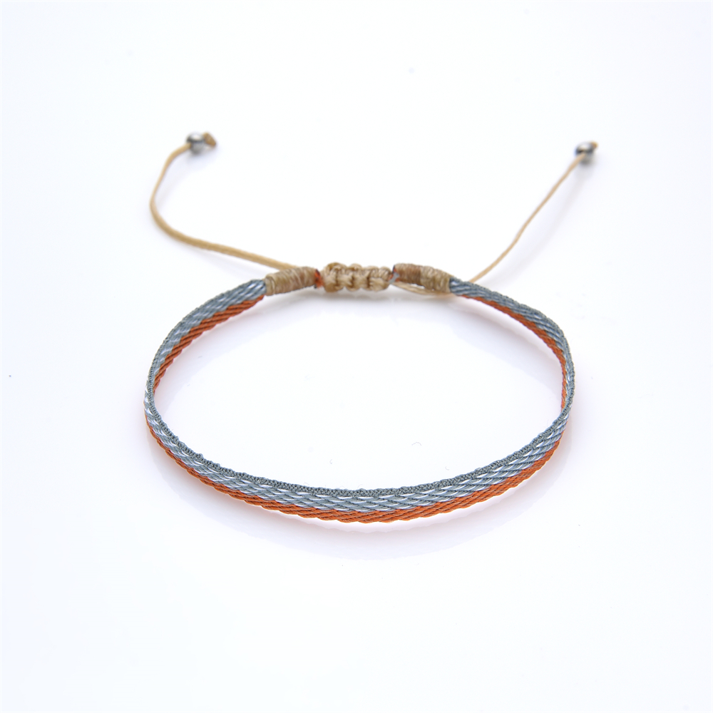 KKBEAD Colombia Armband Stof Armbanden Vrouwen Mannen Handgemaakte Gevlochten Polsband Vintage Pulseras Boho Sieraden: Reddish Brown