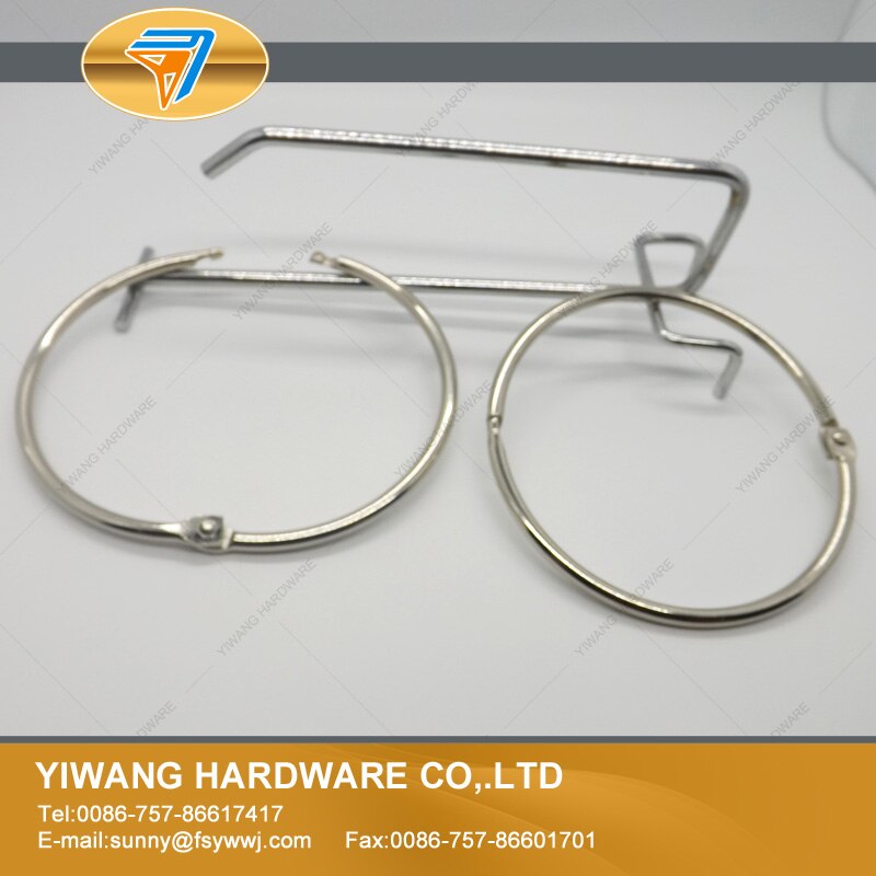 10pcs nickel plating Loose Leaf Book Binder Hinged Rings classroom collection ring