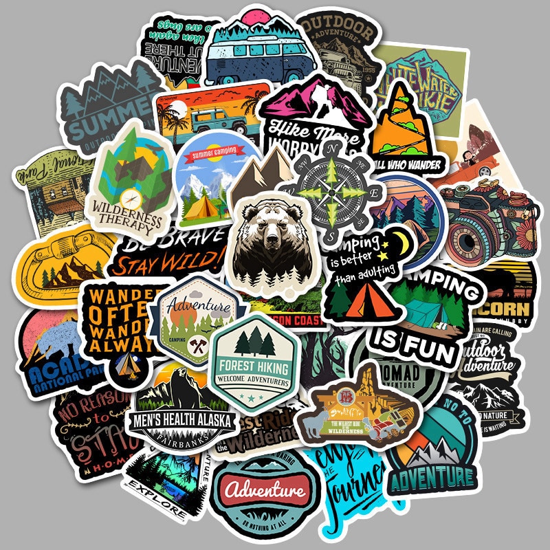 50 PCS Retro Style Sticker Graffiti Viaggio Divertente Adesivi Per Adesivi FAI DA TE Sulla Valigia Anime Del Computer Portatile Giocattoli Classici Pegatinas: 08