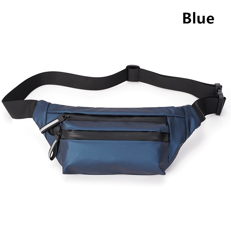 Wasserdicht Mann Taille Tasche Frauen Brust Pack draussen Sport Crossbody-tasche Lässig Reise Männlichen miserabel Gürtel Tasche fanny Pack: Blau