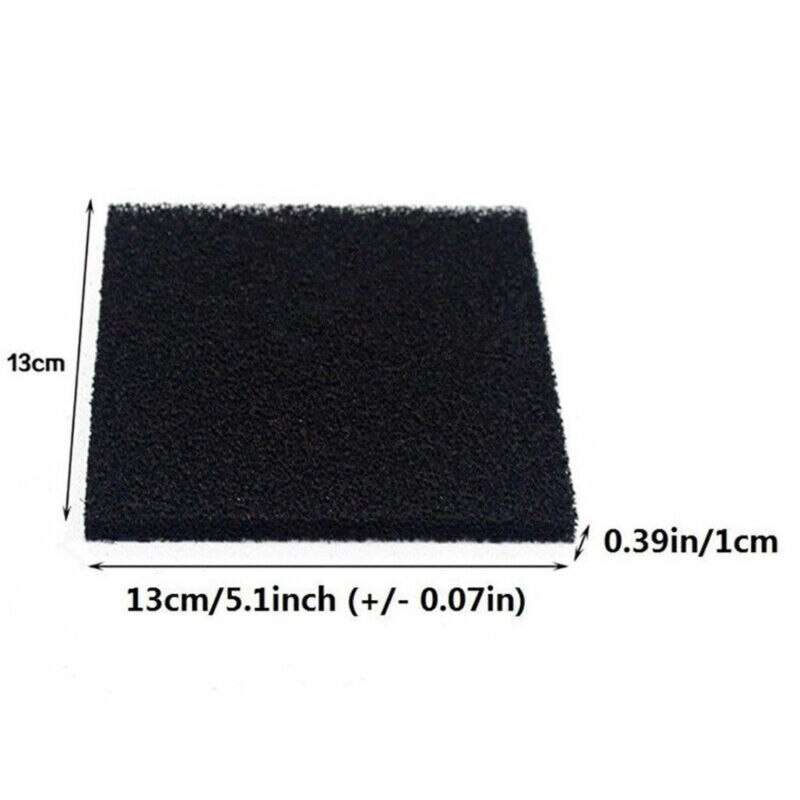 5 esponjas de filtro de carbón activado negro de 13*13*1cm para 493 absorbente de humos de soldadura esponja de escape de humo ESD