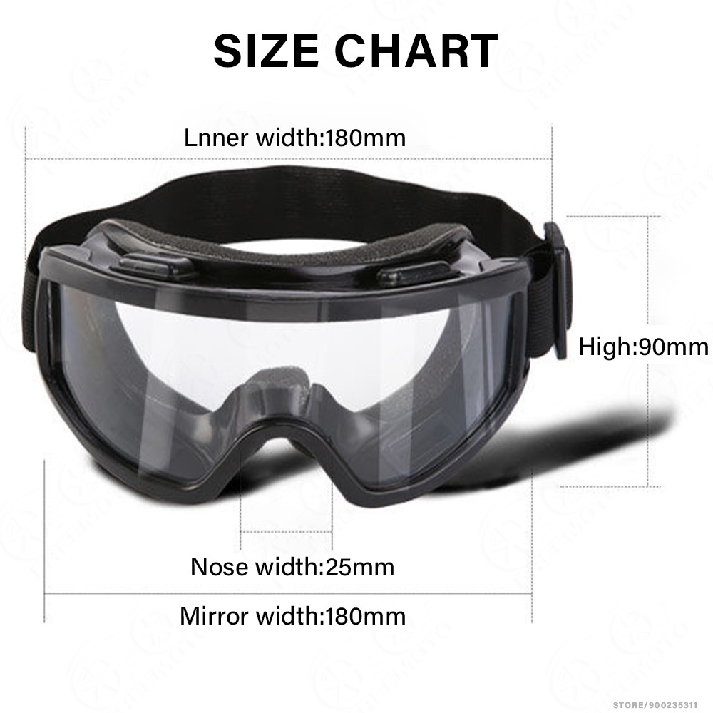 Motorbril Bril Heren Dames Oogbescherming Off-road Fietsen Veiligheid Anti-stofbril Bescherming Moto Stofdichte brillen