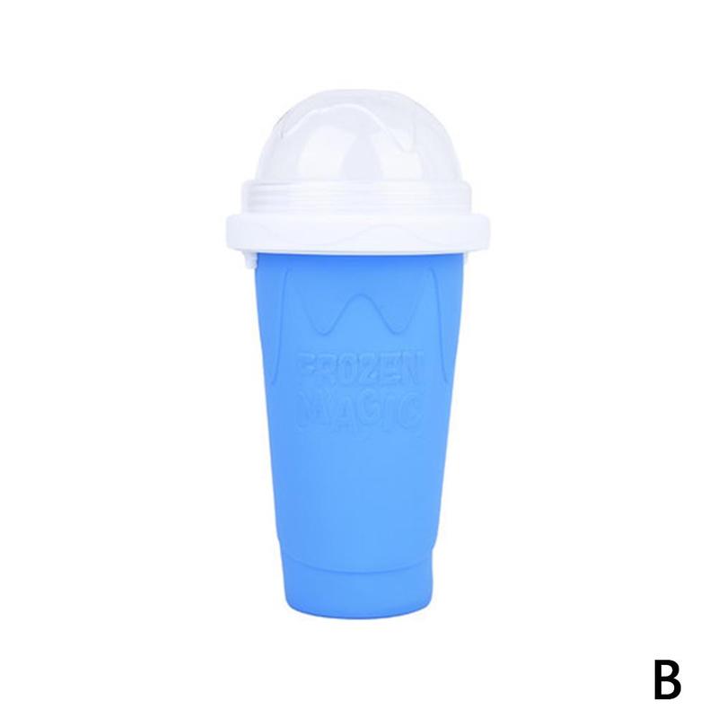 Quick-Frozen Squeeze Cup Slushy Maker Ice Cream Maker Slushy Cup With Bottle Cooling Maker Smoothie Supplies Squeeze Straw A3Y0: B