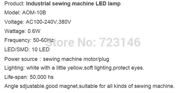 AOM-10B 5psc industrial sewing machine LED light,industrial sewing machine LED bulb table light for Brother Siruba Typical juki