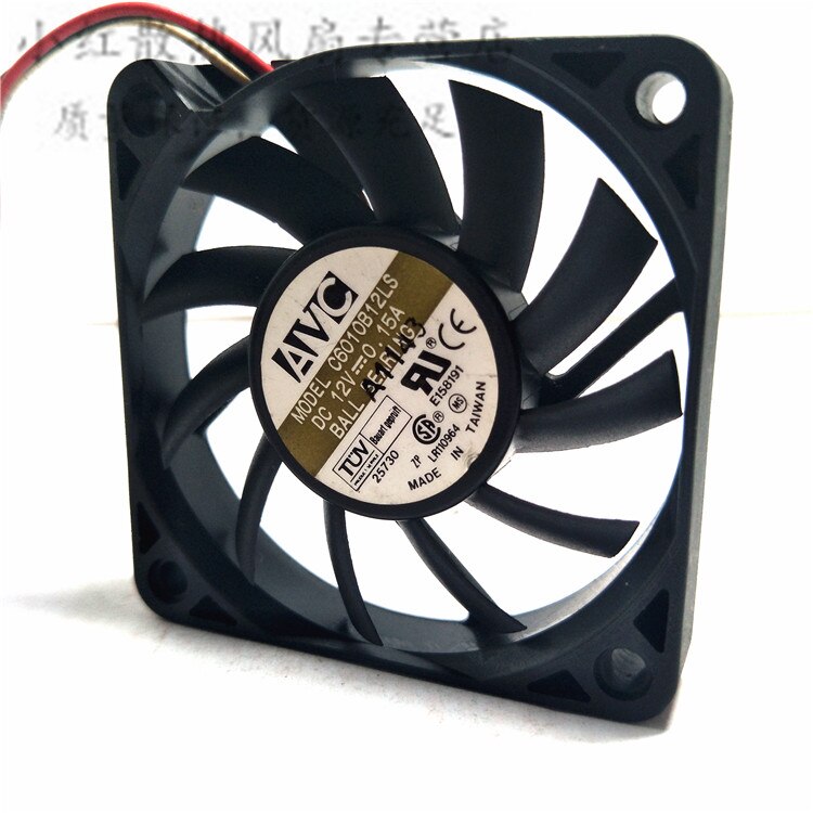 Avc 6010 C6010B12LS 12V 0.15A 6Cm Dual Bal Cpu Fan Server Inverter Ventilator Koelventilator 60*60*10Mm