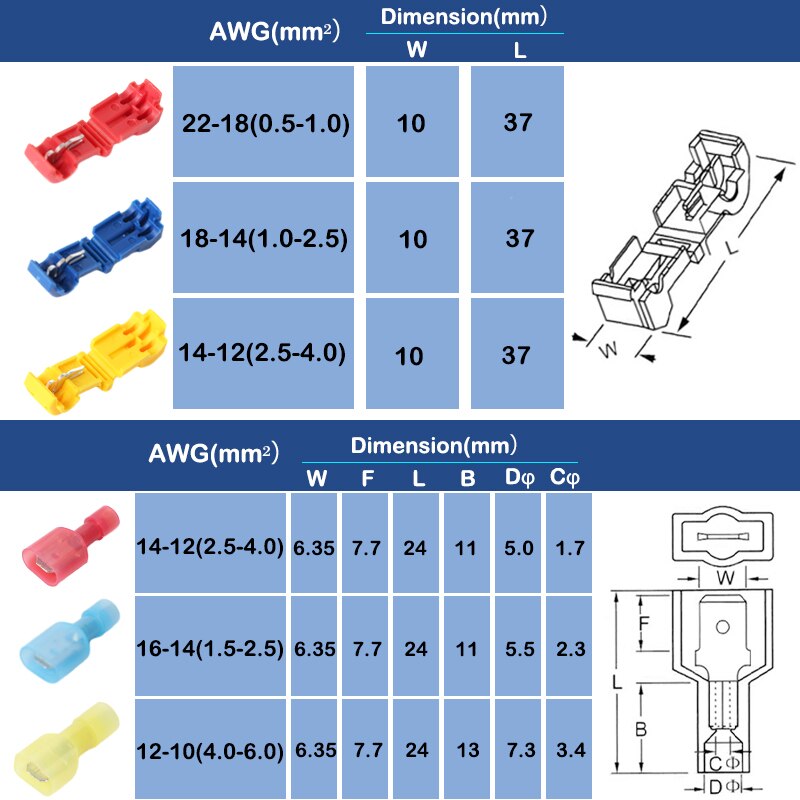 Quick Elektrische Kabel Connectors Snap Splice Lock Wire Terminal Crimp Draad Connector Waterdichte Elektrische Connector
