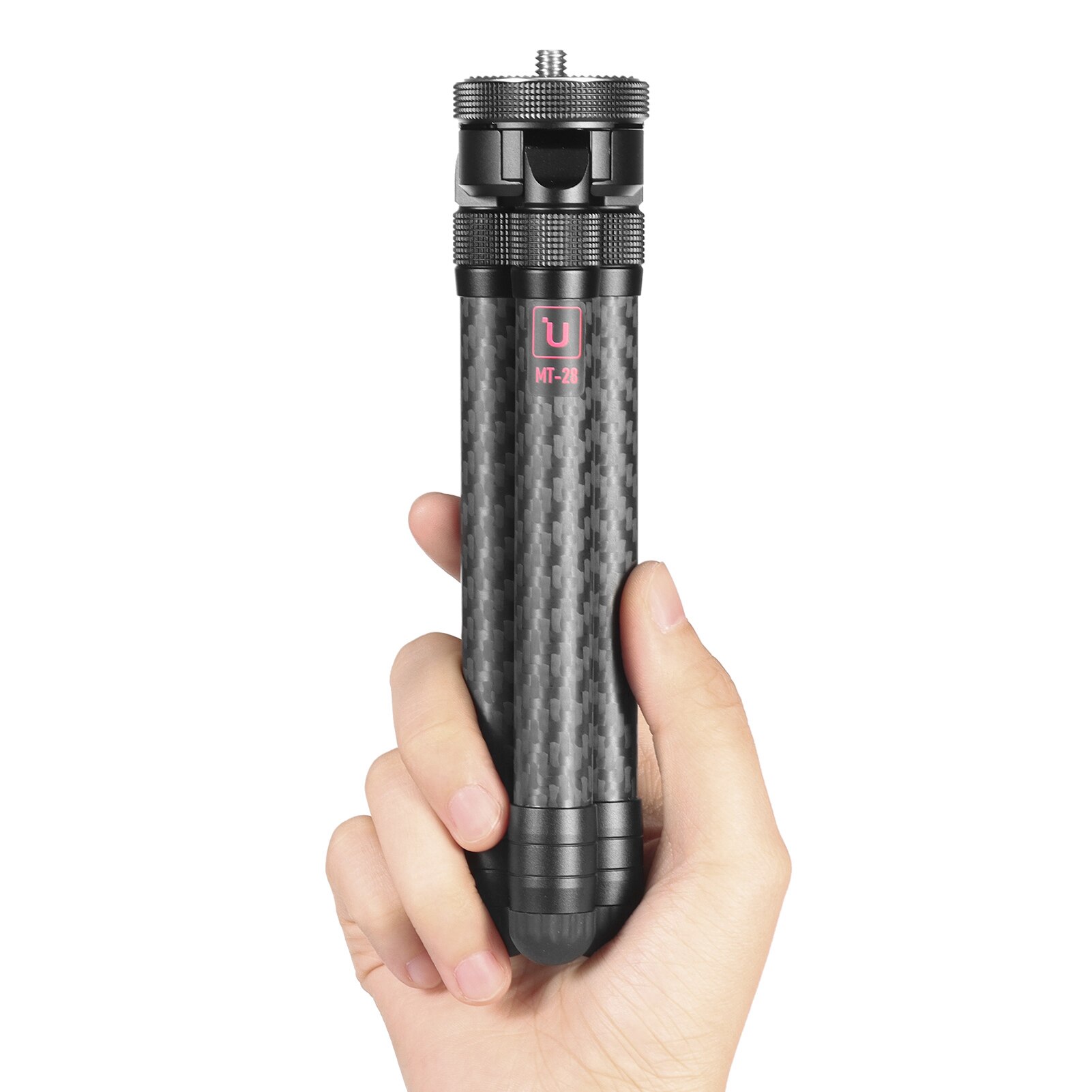 Ulanzi MT-28 Uitschuifbare Carbon Fibe Statief Stand 2-Hoogte 2-Hoek Verstelbare 2Kg Laadvermogen Tafel Statief Voor dslr Slr Telefoon Houder