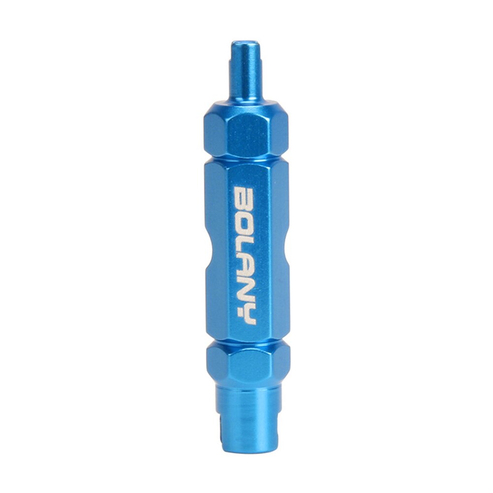 Bicycle Tire Nozzle Wrench Multifunctional Valve Core Tool Double-head Portable Removal disassembly spanner Bike Repair: Blue