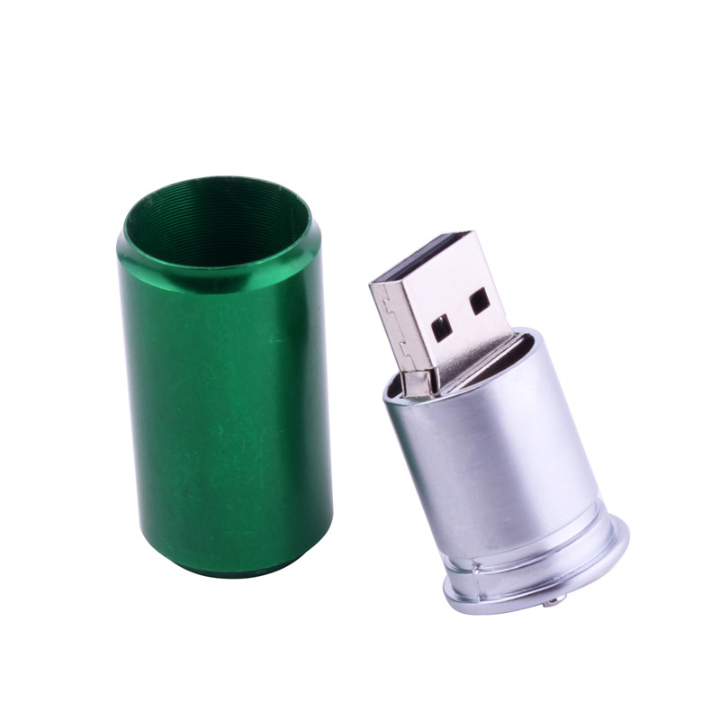 JASTER Coke cans head metal model external storage stick USB 2.0 4GB 8GB 16BG 32GB 64GB USB flash drive: 32GB / green