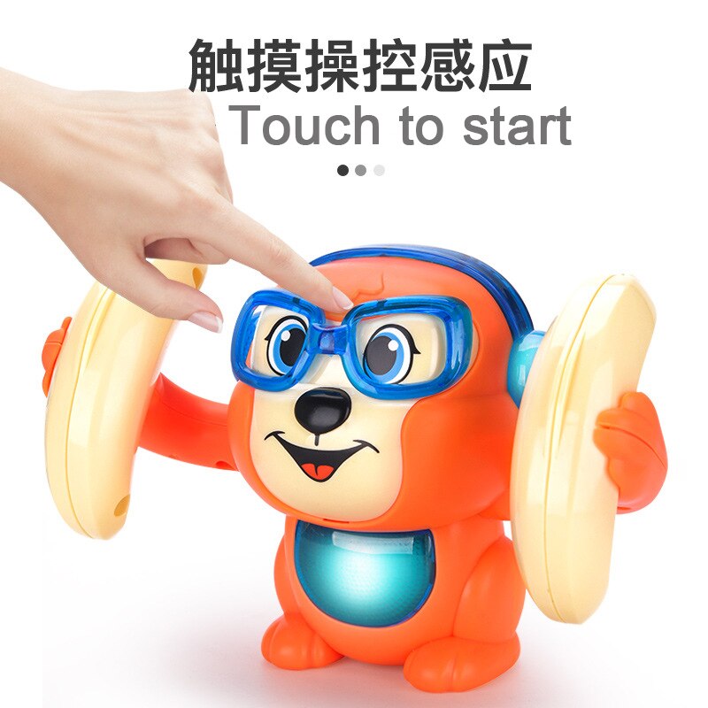 Uaincube intelligent touch röstsensor kontroll tumlande banan apa fantastiska leksaker för barn coola leksaker för bebisar