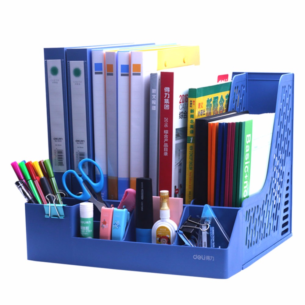 1 Pc/Pack 4-Layer Plastic A4-Size File Tray & Magazine Organizer for Office and Home