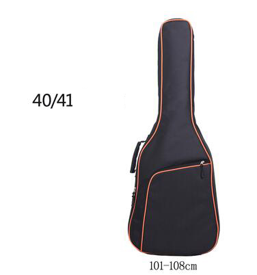 40/41 Inch Oxford Stof Elektrische Gitaar Case Kleurrijke Rand Gig Bag Dubbele Bandjes Pad 8 Mm Katoen Verdikking soft Cover Rugzak: Oranje