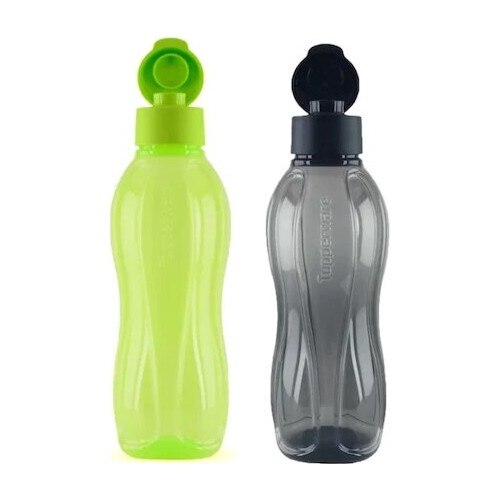 Tupperware Eco Fles 1 Lt Groen En Zwart