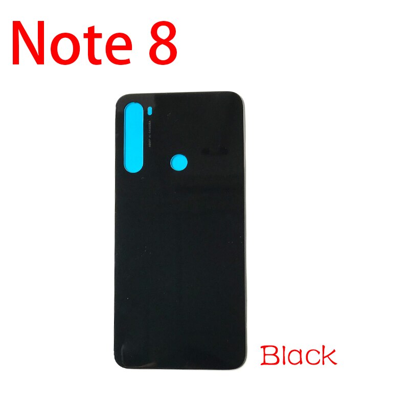 Zapasowa szklana tylna obudowa baterii z samoprzylepna naklejka tylna obudowa baterii taśma klejąca do Xiaomi Redmi Note 8 Pro: Note 8 Black