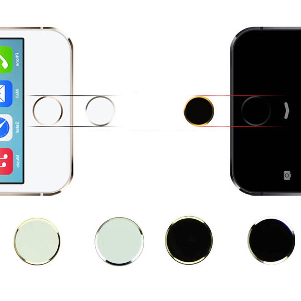 Brand Home Button Key Knop Te Plakken Home-toets Stickers Plus Vingerafdrukherkenning Knop Voor Iphone 5S 6 6S 7 Plus