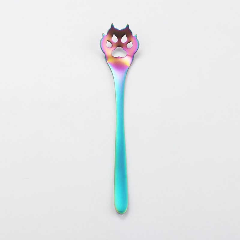 1Pcs Colorful Stainless Steel Flatware Guitar Spoon Milk Coffee Spoon Ice Cream Candy Teaspoon Accessories: 28