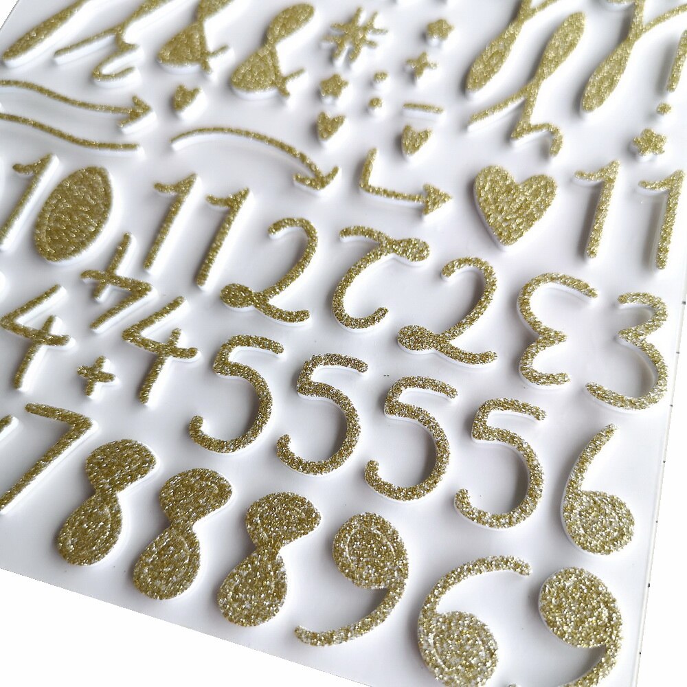 CRZCrafter Foam alphabet Stickers Glitter for Scrapbooking Card making Journal embellishments decoration